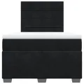 cadre de lit avec matelas noir 120x190 cm velours