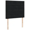 cadre de lit avec matelas noir 120x190 cm velours