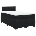 cadre de lit avec matelas noir 120x190 cm velours