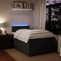 cadre de lit avec matelas noir 120x190 cm velours