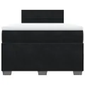cadre de lit avec matelas noir 120x190 cm velours