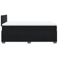 cadre de lit avec matelas noir 120x190 cm velours