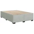 cadre de lit et matelas Gris clair 140x190cm Velours