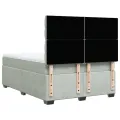 cadre de lit et matelas Gris clair 140x190cm Velours