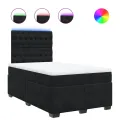 cadre de lit avec matelas noir 120x190 cm velours