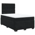 cadre de lit avec matelas noir 120x190 cm velours