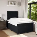 cadre de lit avec matelas noir 120x190 cm velours