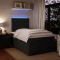 cadre de lit avec matelas noir 120x190 cm velours