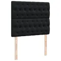 cadre de lit avec matelas noir 120x190 cm velours