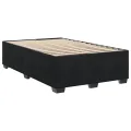 cadre de lit avec matelas noir 120x190 cm velours