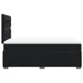 cadre de lit avec matelas noir 120x190 cm velours