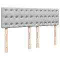 cadre de lit et matelas Gris clair 140x190cm Velours