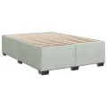 cadre de lit et matelas Gris clair 140x190cm Velours
