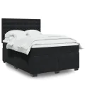 cadre de lit avec matelas Noir 140x190 cm Velours