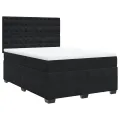 cadre de lit avec matelas Noir 140x190 cm Velours