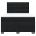 cadre de lit avec matelas Noir 140x190 cm Velours