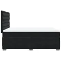 cadre de lit avec matelas Noir 140x190 cm Velours