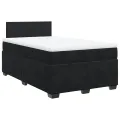 cadre de lit avec matelas noir 120x190 cm velours
