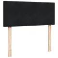 cadre de lit avec matelas noir 120x190 cm velours