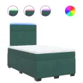 cadre de lit et matelas Vert foncé 120x200cm Velours