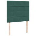 cadre de lit et matelas Vert foncé 120x200cm Velours