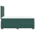 cadre de lit et matelas Vert foncé 120x200cm Velours