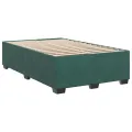 cadre de lit et matelas Vert foncé 120x200cm Velours