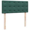 cadre de lit et matelas Vert foncé 120x200cm Velours