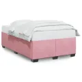 Cadre de lit sans matelas rose 120x200 cm velours