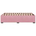 Cadre de lit sans matelas rose 120x200 cm velours