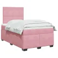 cadre de lit avec matelas Rose 120x200 cm Velours