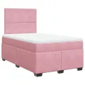 cadre de lit avec matelas Rose 120x200 cm Velours