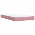 cadre de lit avec matelas Rose 120x200 cm Velours