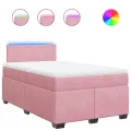 cadre de lit avec matelas Rose 120x200 cm Velours