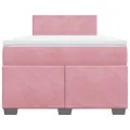 cadre de lit avec matelas Rose 120x200 cm Velours