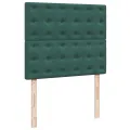 cadre de lit et matelas Vert foncé 120x200cm Velours