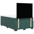 cadre de lit et matelas Vert foncé 120x200cm Velours