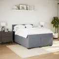 cadre de lit et matelas Gris foncé 140x190cm Velours