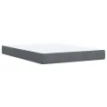cadre de lit et matelas Gris foncé 140x190cm Velours