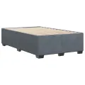 Cadre de lit sans matelas gris foncé 120x200 cm velours