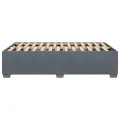 Cadre de lit sans matelas gris foncé 120x200 cm velours