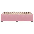 Cadre de lit sans matelas rose 120x190 cm velours