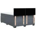 cadre de lit et matelas Gris foncé 140x190cm Velours