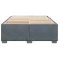 Cadre de lit sans matelas gris foncé 140x190 cm velours