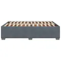 Cadre de lit sans matelas gris foncé 140x190 cm velours