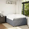 cadre de lit et matelas Gris foncé 120x200cm Velours