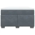 cadre de lit et matelas Gris foncé 120x200cm Velours
