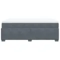 cadre de lit et matelas Gris foncé 120x200cm Velours