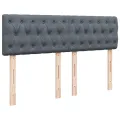 cadre de lit et matelas Gris foncé 140x190cm Velours