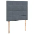 cadre de lit et matelas Gris foncé 120x200cm Velours